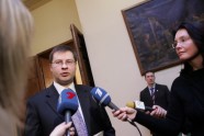 Ministru prezidents Valdis Dombrovskis sniedz ikgadējo ziņojumu Saeimai.   - 26