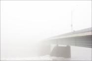 Туман и ледоход в Даугавпилсе