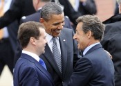 Medvedevs, Obama, Sarkozī