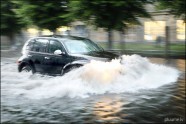 Plūdi pēc lietus Rīgā